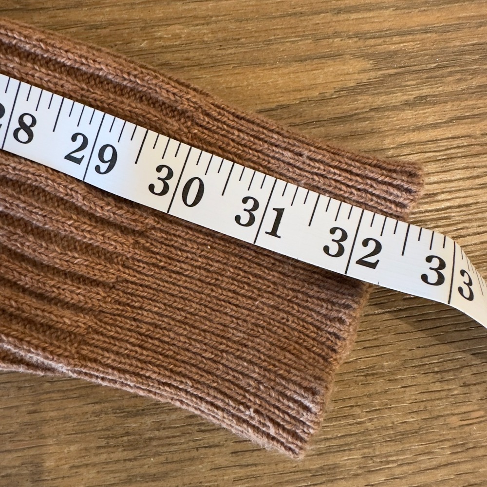 Rag & Bone New York-Maxine Ribbed Merino Wool Blend Polo Sweater-Camel-Women's S - Picture 15 of 16